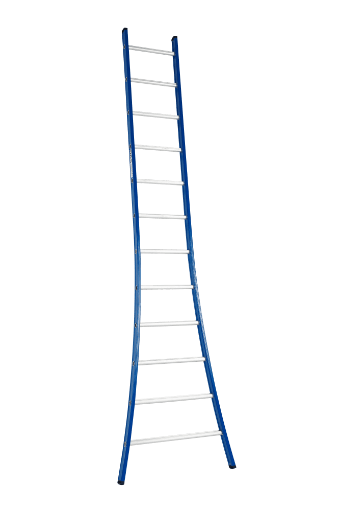 DAS Atlas Enkele Uitgebogen Ladder - 1x12 Sporten