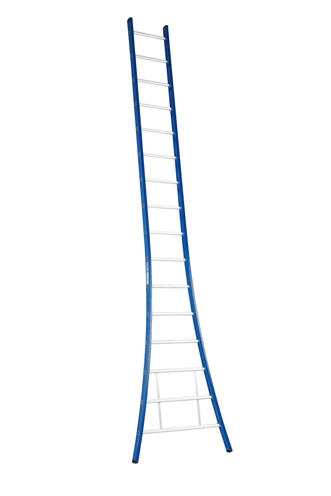 DAS Atlas Enkele Uitgebogen Ladder - 1x16 Sporten