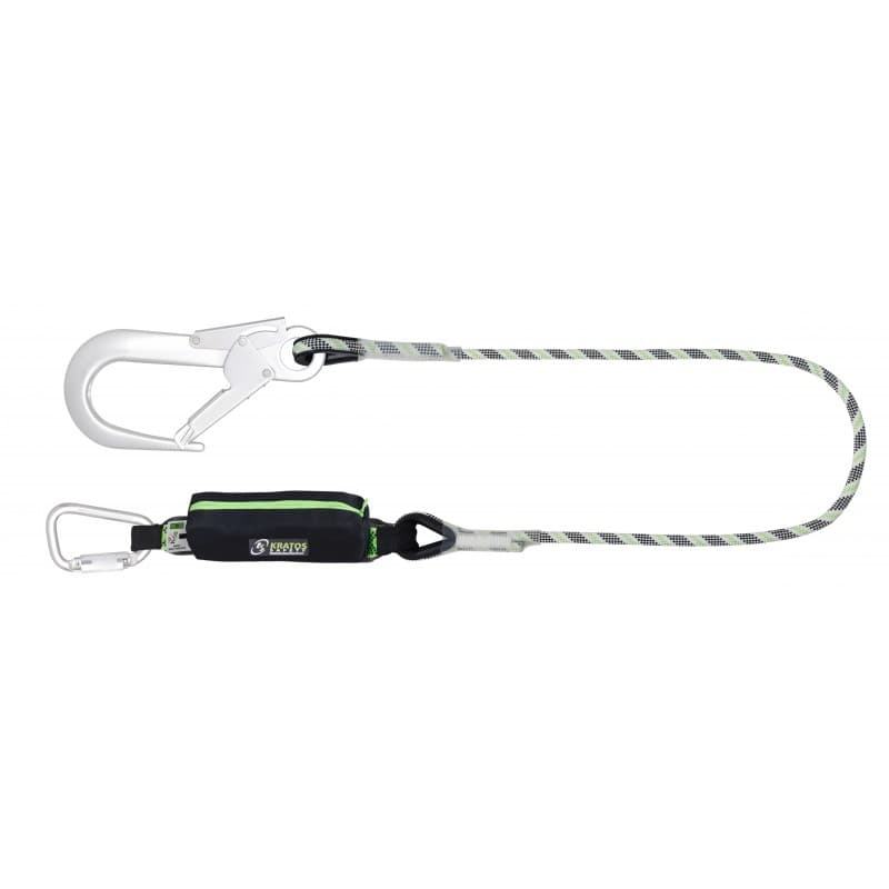 Kratos Energie-absorber 35 mm Kernmantellijn 2 m +Aluminium Karabijn- en Betonstaalhaak