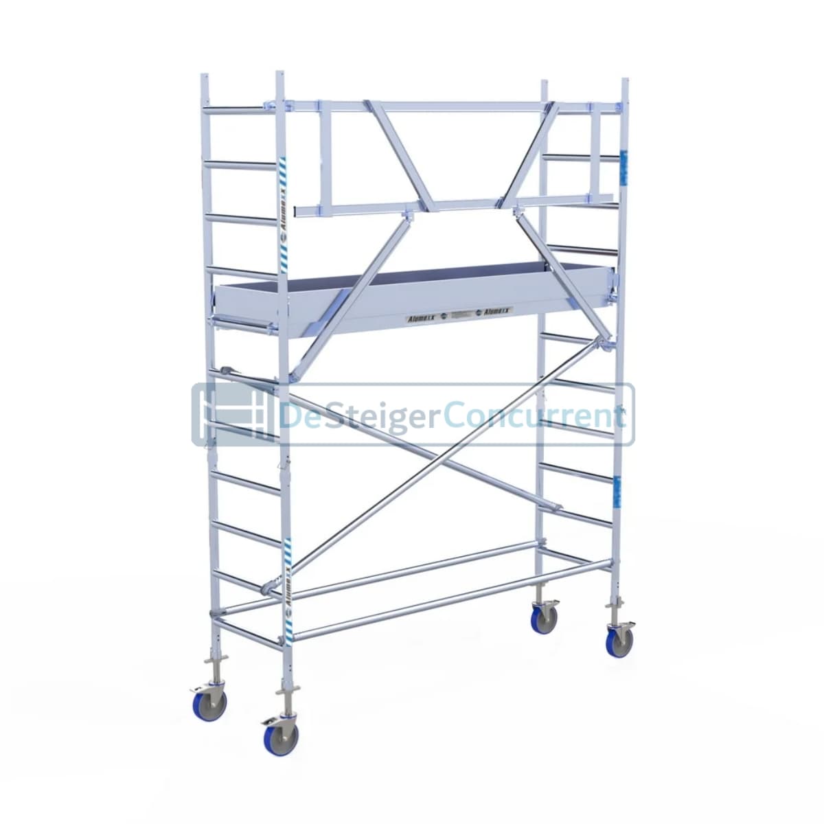 Alumexx Rolsteiger AGS-Pro - L250xB75cm - 4.20m werkhoogte - Gebruik tegen de gevel - Carbon-Deck® platformen