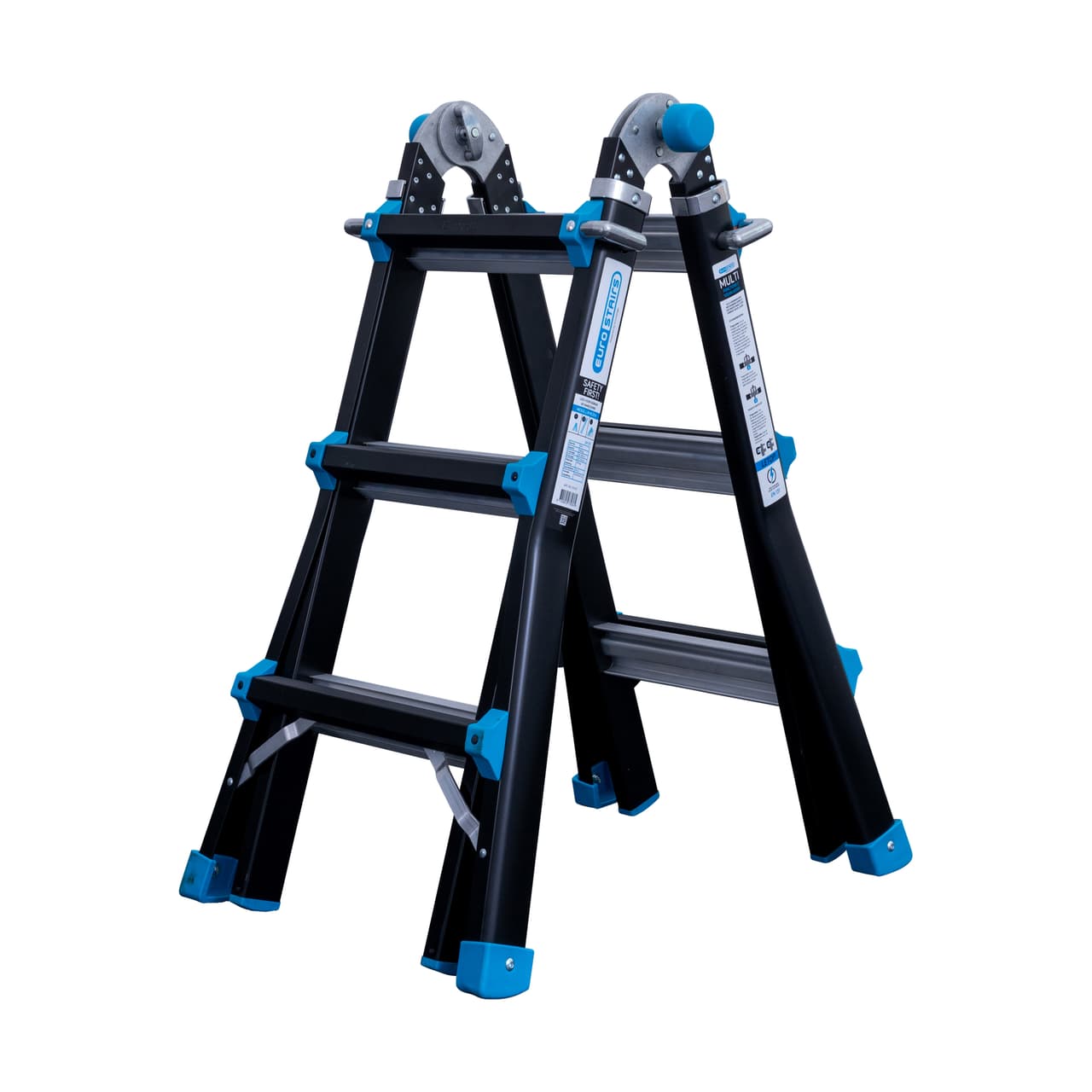 Eurostairs Black 'n Blue Multifunctionele Vouwladder - 4x3 Sporten