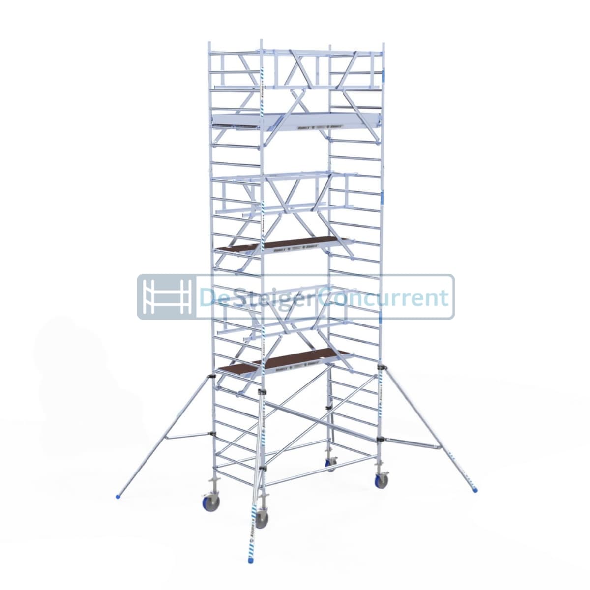 Alumexx Rolsteiger AGS-Pro - L190xB135cm - 8.20m werkhoogte - Vrijstaand gebruik - Houten platformen